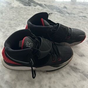 Men’s Nike Kyrie 6 Bred shoes black and red size 10.5